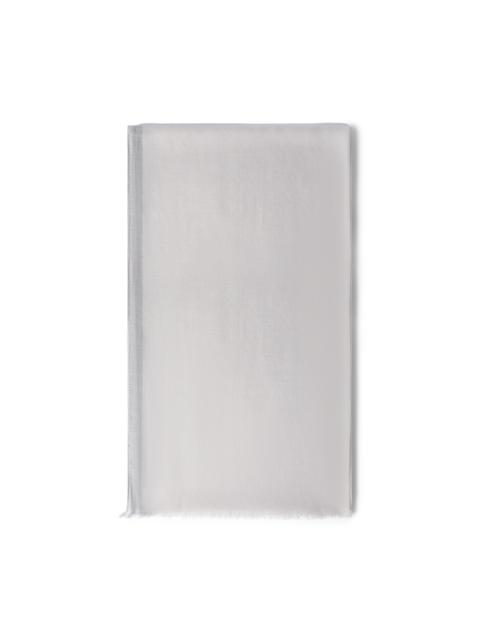 Brunello Cucinelli Brunello Cucinelli Cashmere and silk scarf with stripe in Light Grey at Nordstrom