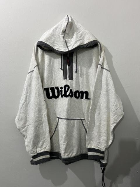 Other Designers Vintage - 🎱90s WILSON BIG LOGO HOODIE ZIPPER