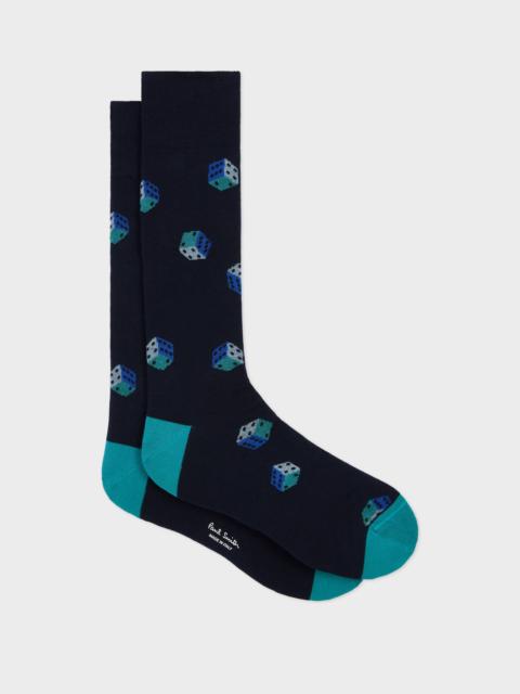 Paul Smith Navy 'Dice' Socks