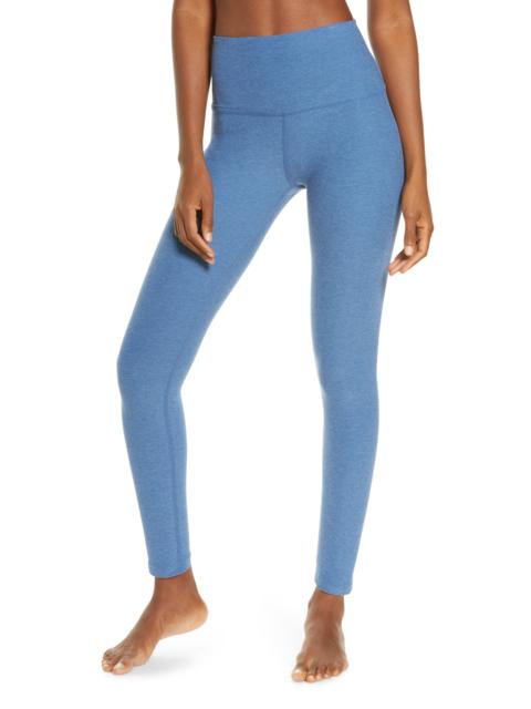 BEYOND YOGA Beyond Yoga Caught in the Midi High Waist Leggings in Washed Denim at Nordstrom