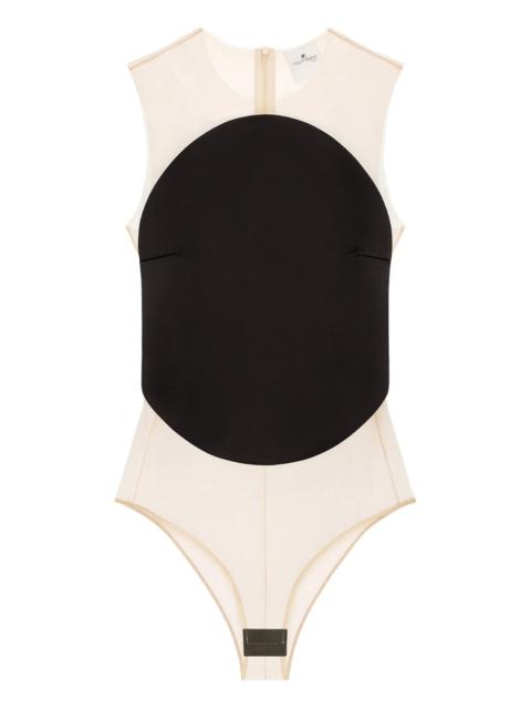 courrèges Illusion Circle Satin Bodysuit
