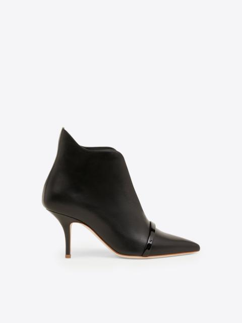 MALONE SOULIERS Cora 70 Black Leather Ankle Boots
