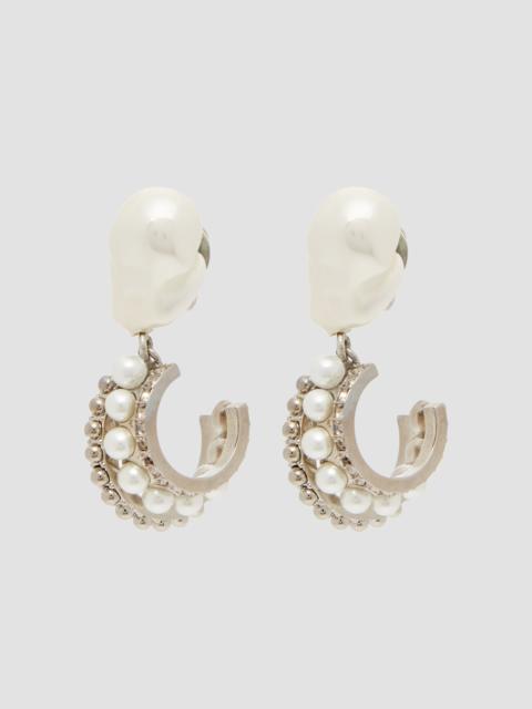 Erdem CRYSTAL HOOP DROP EARRING