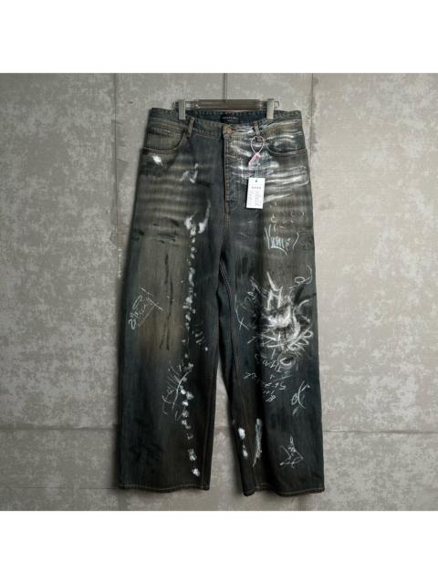 BALENCIAGA Balenciaga Parisian World Art Graffiti Jeans