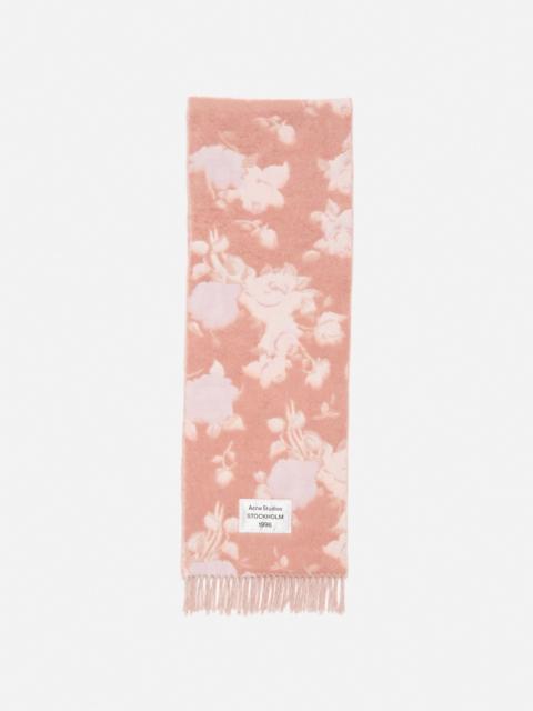 Acne Studios Fringed wool scarf - Pink