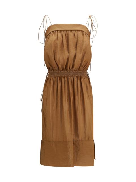 SAINT LAURENT Saint Laurent Satin Dress With Balloon Bodice