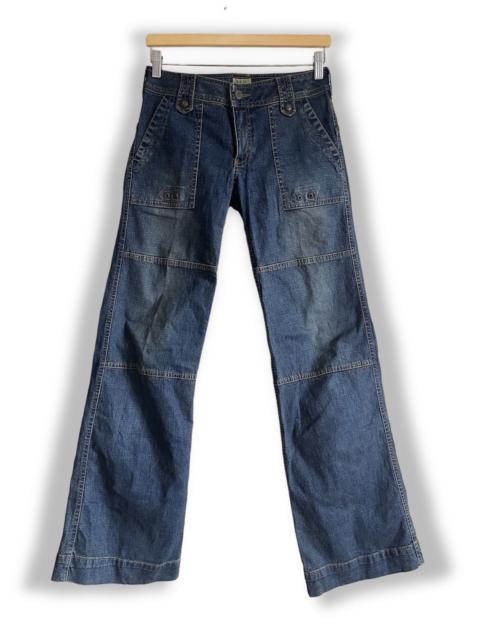 Other Designers Japanese Brand × Vintage - Vintage Flare Blue Flamingo Bush Pants Japan