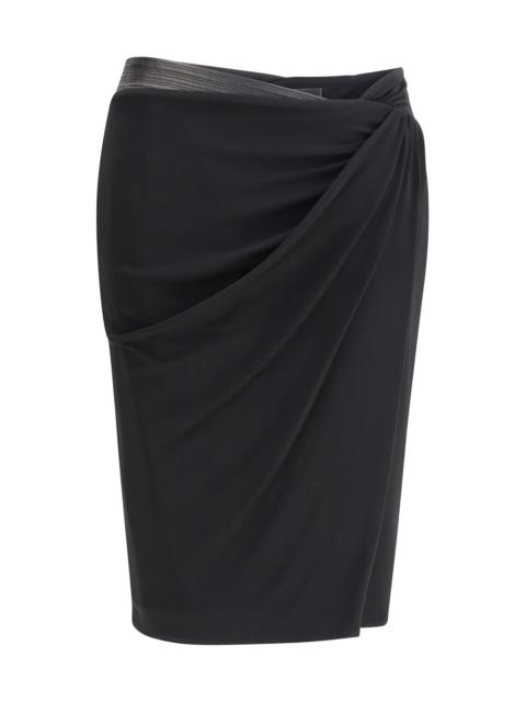 VERSACE Versace Women Draped Jersey Skirt