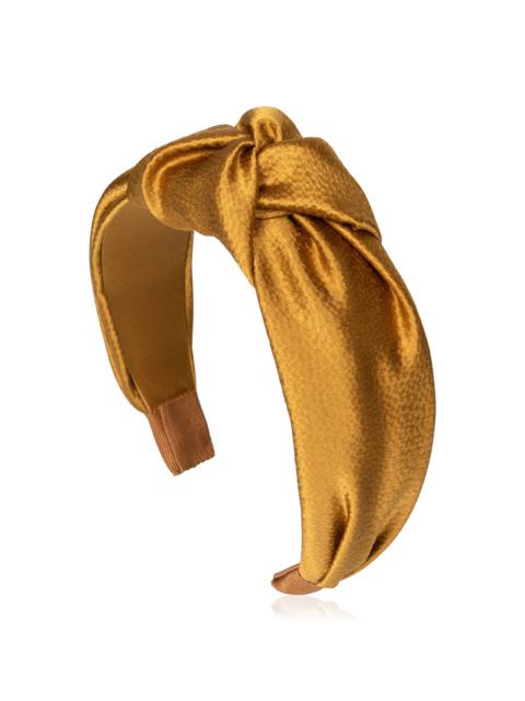 Jennifer Behr Samaya Silk Headband bronze
