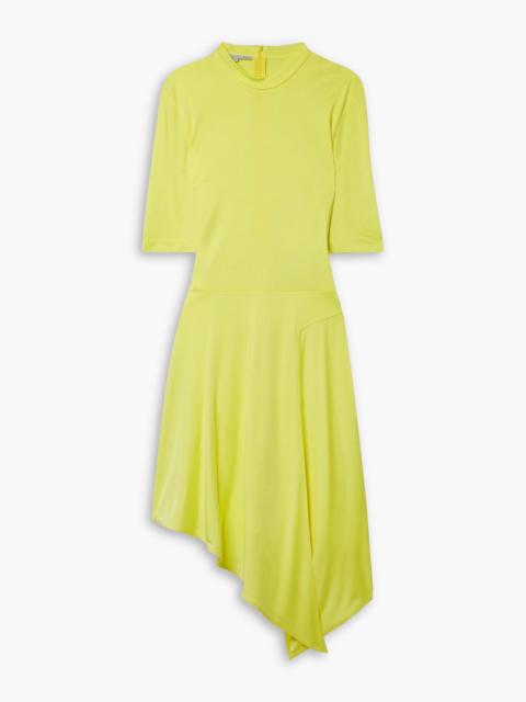Stella McCartney Asymmetric draped stretch-jersey mini dress