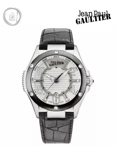 Jean Paul Gaultier Crocodile-effect silver watch