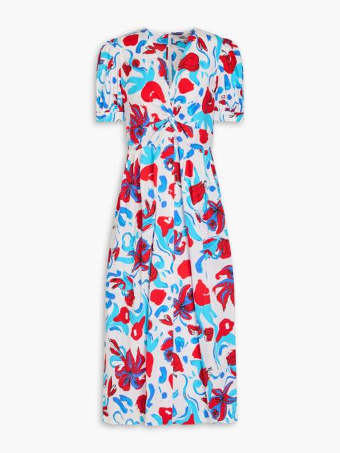 DIANE VON FURSTENBERG Heather cotton-blend poplin midi dress