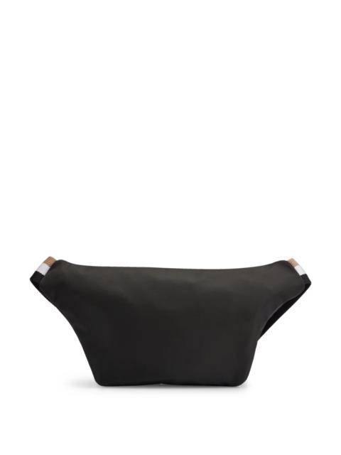BOSS STRUCTURED BELT BAG WITH CONTRAST LOGO