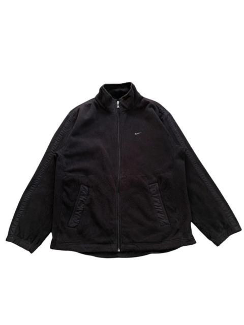 Nike VINTAGE 90s/Y2K Nike Black Full-Zip Fleece Jacket Men's M