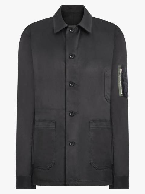 sacai COTTON CHINO X NYLON TWILL BLOUSON | BLACK