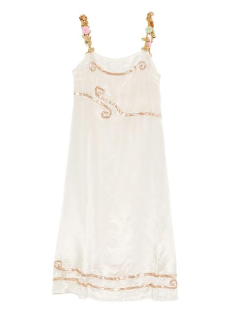 BODE Lido strappy embellished dress