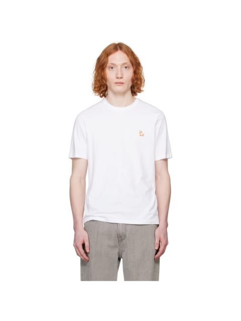 Maison Kitsuné White Chillax Fox Patch Regular T-shirt