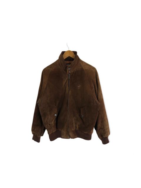 Other Designers BEVERLY HILLS POLO CLUB SUEDE LEATHER BOMBER JACKET