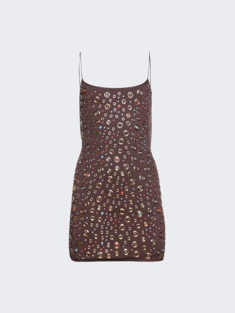 Oséree Stud Mini Dress Brown