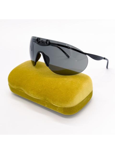GUCCI NEW GUCCI GG1656S 001, BLACK OVERSIZED MASK SUNGLASSES GUCCI