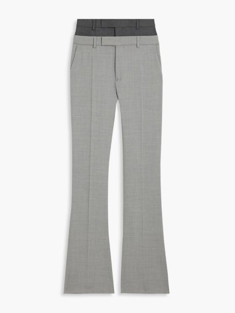 Sportmax Lince layered wool flared pants