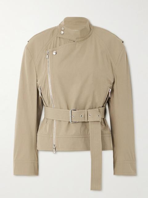 Bottega Veneta Belted Asymmetric Cotton-blend Jacket