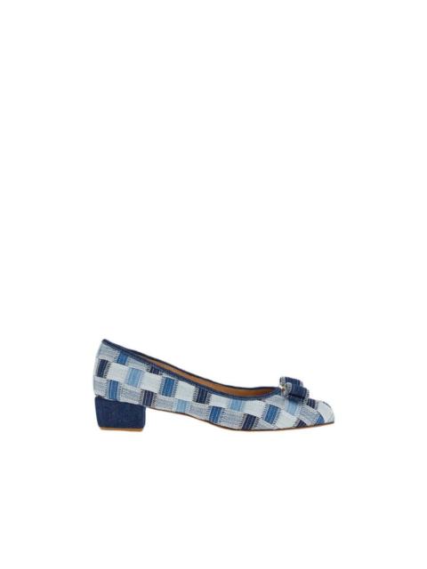 FERRAGAMO Ferragamo Varina Checked Block-Heel Pumps