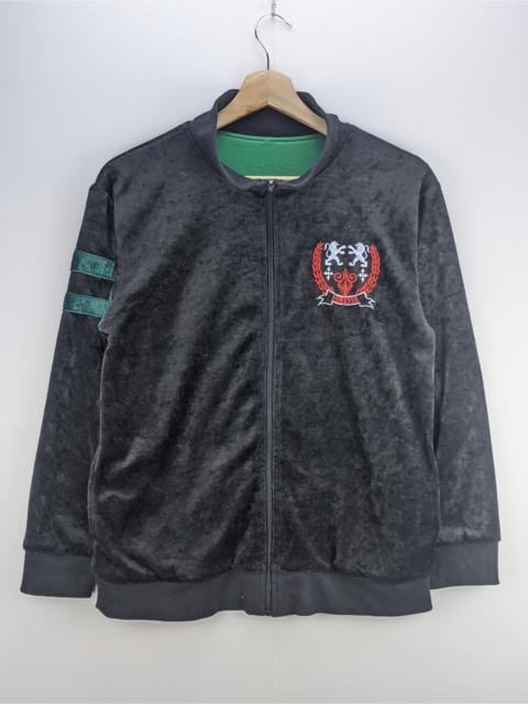 Other Designers Vintage - Steals🔥Vintage Velvet Jacket Sweater Reversible Dragon