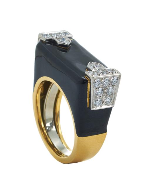 DAVID WEBB Diamond Black Hero Ring