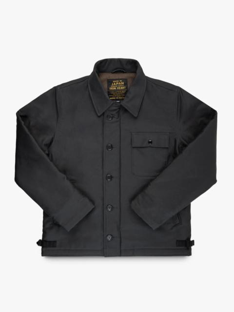Iron Heart IHM-45-BLK Oiled Whipcord A2 Deck Jacket Black