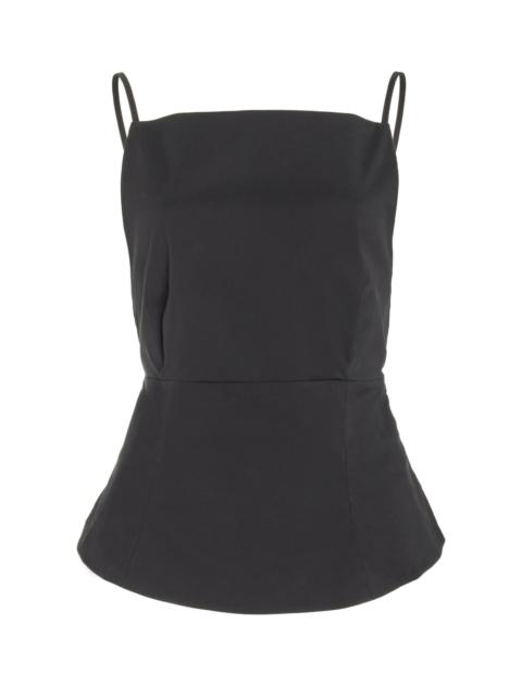 MARLIES GRACE Exclusive Mer Sleeveless Organic Cotton-Blend Top black