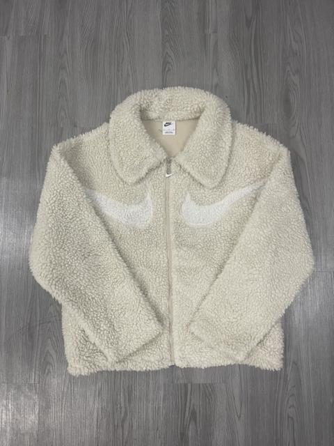 Nike Sherpa Chest Swoosh Cropped Jacket