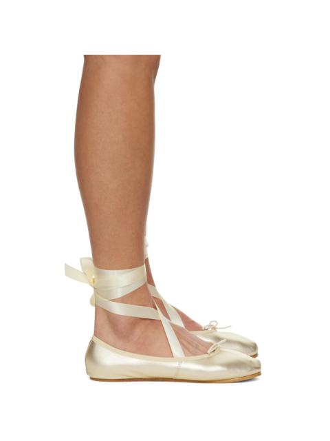 Gold Sophia Ballerina Flats