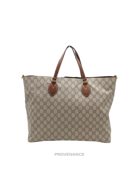 GUCCI Gucci Tote Bag - GG Supreme Canvas Brown