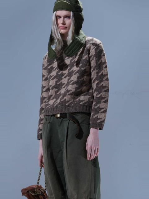 R13 MOCK COLLAR SHRUNKEN SWEATER