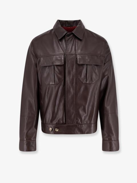 Brunello Cucinelli Brunello Cucinelli Men Leather Jacket With Pockets