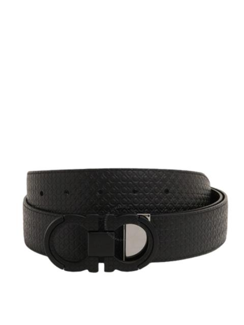 FERRAGAMO Salvatore Ferragamo Black Reversible And Adjustable Gancini Belt,