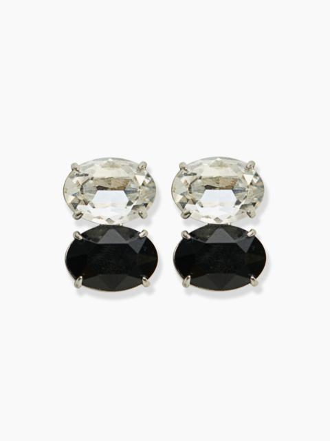 CAROLINA HERRERA Two-Tone Crystal Earrings