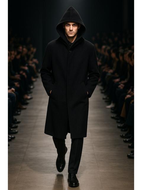 🔥 ISSEY MIYAKE iM PRODUCT WOOL HOODIE LONG COAT - M