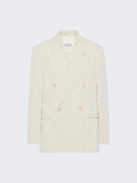 Maison Margiela Double Breasted Blazer Natural