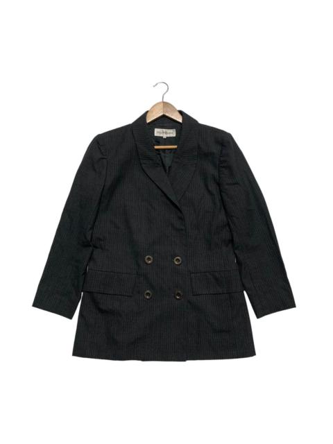 Yves Saint Laurent Stripe Double Breast Blazer