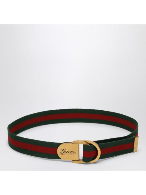 GUCCI Gucci Belt With Web Motif And Logo Buckle Men
