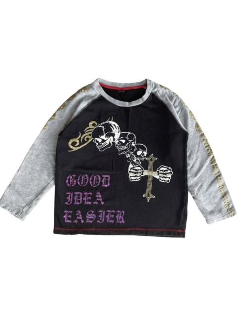 Other Designers Japanese Brand - Skull “Good Idea Easter” Sweatshirt Kids