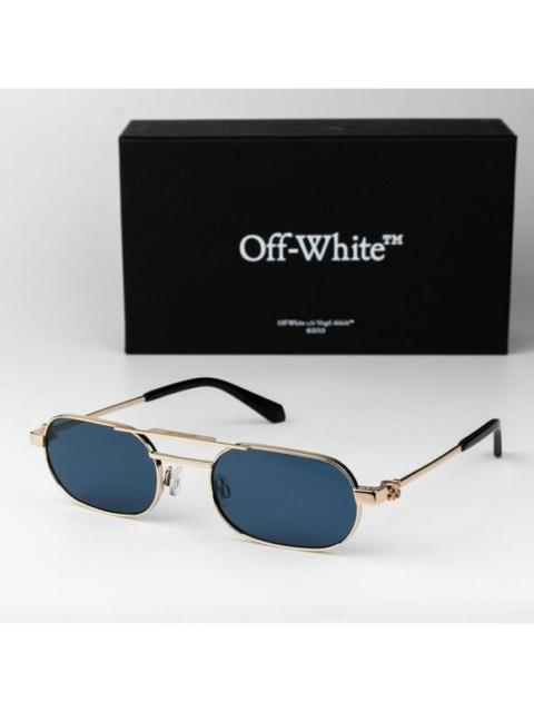 Off-White Off-White VAIDEN Men Sunglasses Gold Blue Oval OERI123 VAIDEN 7645 NEW AUTHENTIC