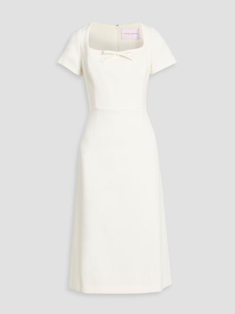 CAROLINA HERRERA Bow-detailed crepe midi dress