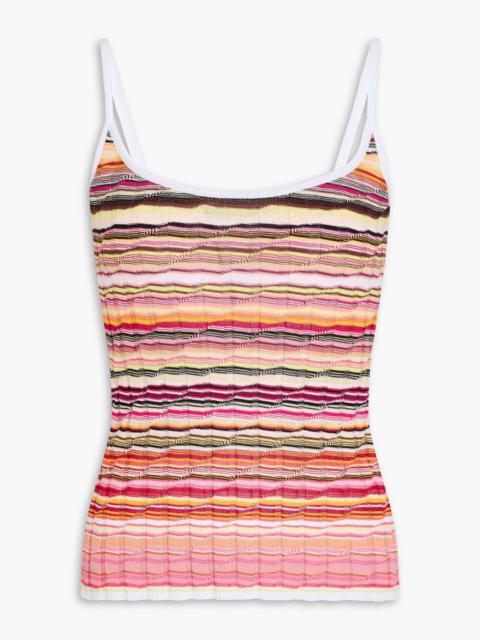 Missoni Space-dyed ribbed cotton-blend tank