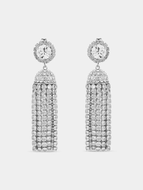 rabanne CRYSTAL TASSEL EARRINGS