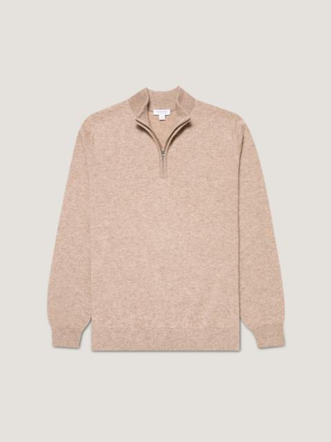 Sunspel Cashmere Half Zip Jumper