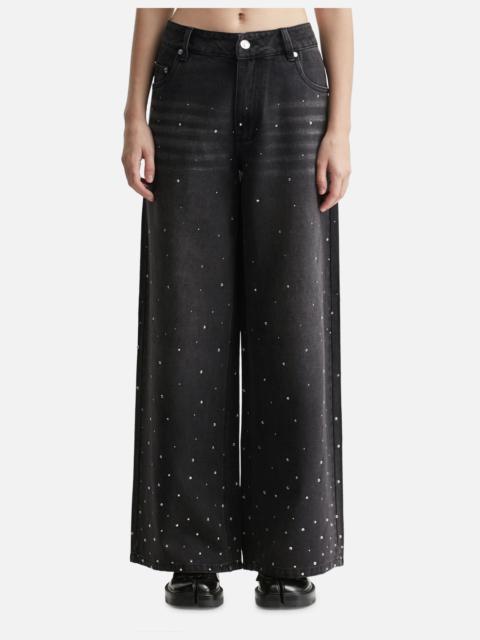 House of Sunny CRYSTALLISED WIDE LEG DENIM