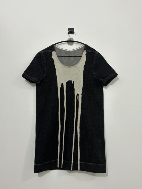 Rick Owens Rick Owens Ink Splatter Short Sleeve Tee in Black